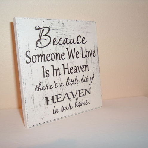 shabby chic distressed plaque-heaven signplaque-someone we love large