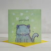 Puurfect Fluffy cat Greetings Card