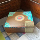 ‘Doodle’ Bolivar Cigar Painted Box for Jewellery or Stationary