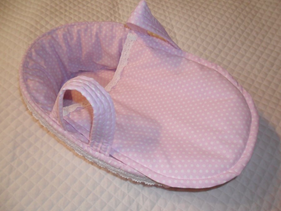 DOLL'S MOSES BASKET CARRYCOT Folksy