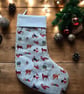 Dog Christmas stocking Grey
