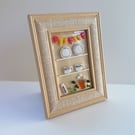 Farmhouse dresser wall art, fused glass framed art, kitchen decor, housewarming 