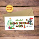 Christmas Holiday Spending Money Wallet Card - cash gift envelope