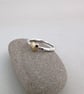 9ct Yellow Gold & Sterling Silver Heart Stacking Ring - Image 2