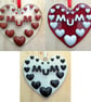 Handmade Fused Glass 3D Mum Hanging Heart Picture Decoration - Suncatcher - Image 5