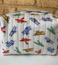  Vintage Planes Quilted Fabric Wash Bag