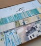 Seascape paper backed fabric offcuts for crafting - zero waste materials - Image 2