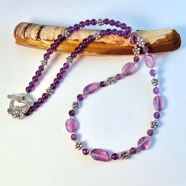 Amethyst Necklace, Birthday, Anniversary, Valentine Gift, February Birthstone