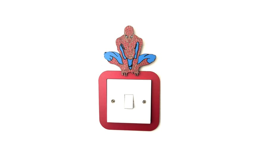 Superhero Crouching Character Light Switch Frame