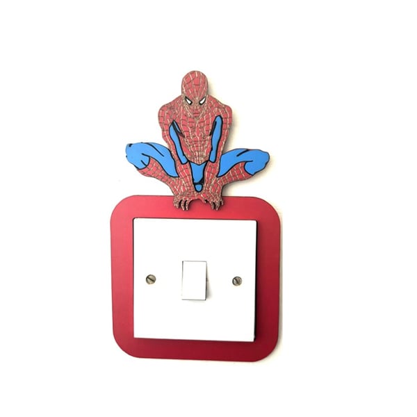 Superhero Crouching Character Light Switch Frame