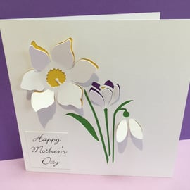 Mother's Day Card - Spring Flowers - Birthday Card -Easter Card - Thank you Card