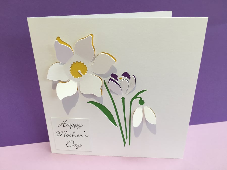 Mother's Day Card - Spring Flowers - Birthday Card -Easter Card - Thank you Card