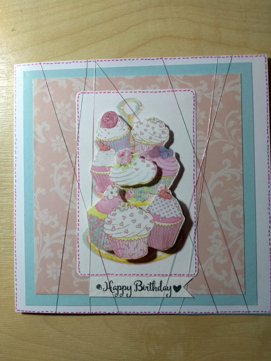 Plethora of cupcakes birthday card