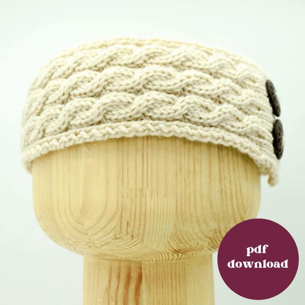 Triple braid headband Knitting pattern - DIGITAL PATTERN ONLY