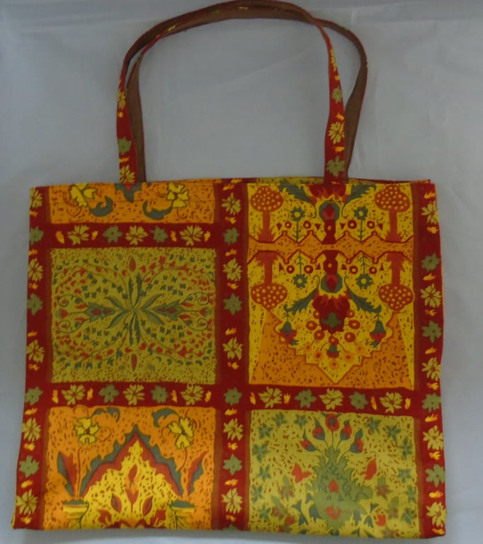 Upcycled Retro Tote Bag – Vintage 1975 Hawkhill by Sidlaw Fabric