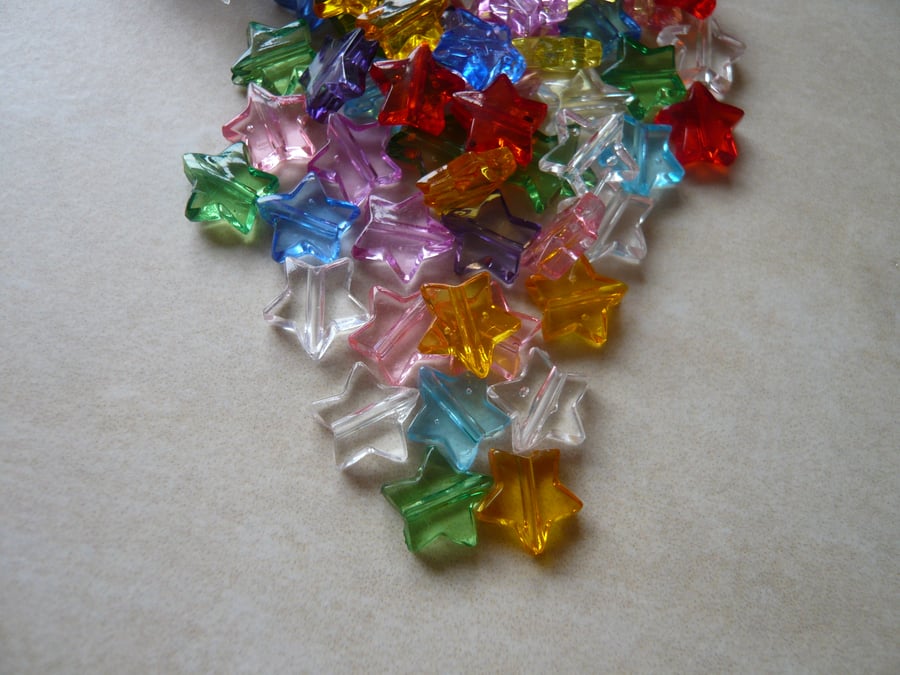 4 mm Assorted Acrylic Star Beads