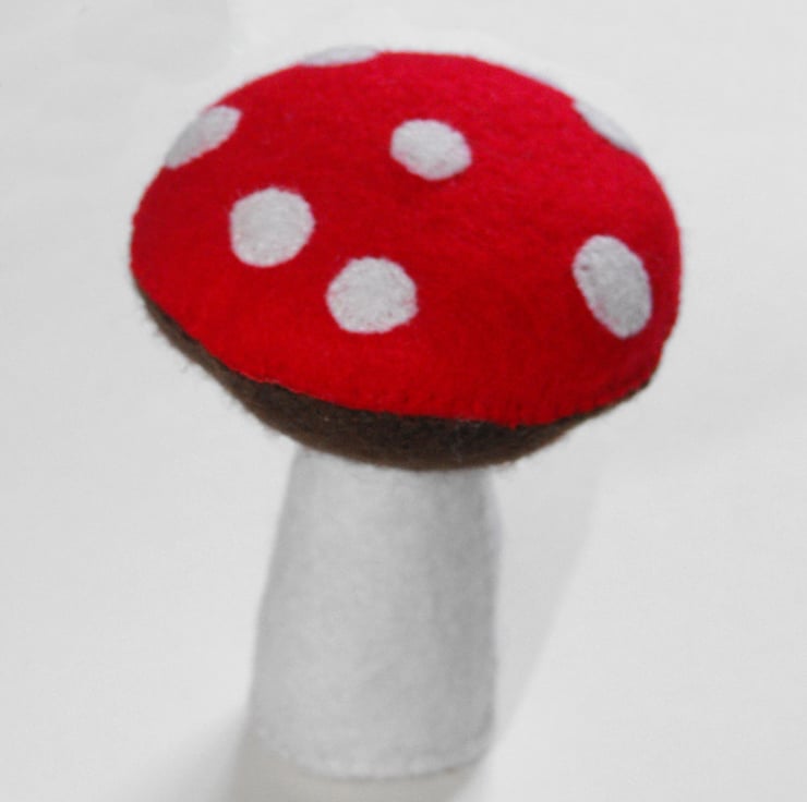 Toadstool Pin cusion - Folksy
