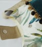 Recycled furnishing fabric bag with pompom trim - Image 6