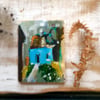 'The blue cottage' small painting on wood
