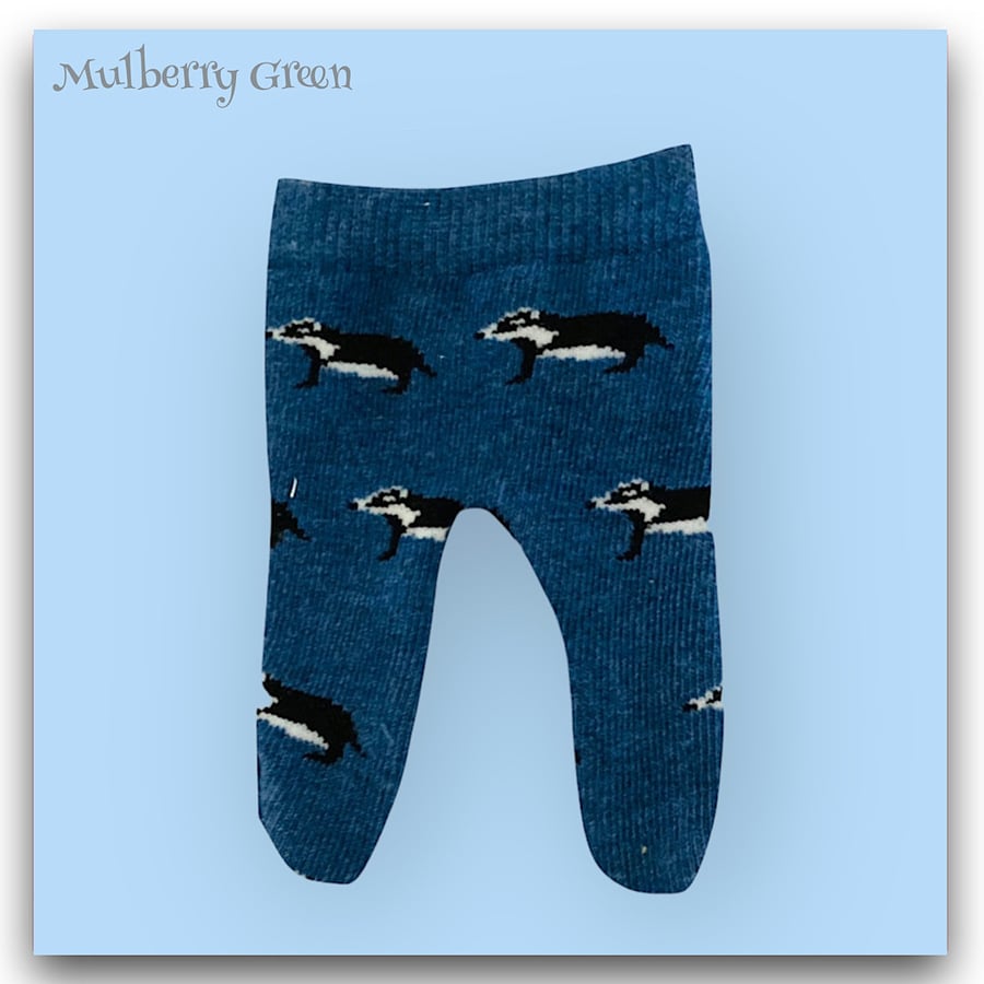 Blue Badger Tights to fit the Mulberry Green characters 