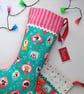 Christmas Stocking, Happy Dogs large stocking can be personalised - Image 2