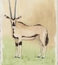 Oryx Original Watercolour Painting - Image 2