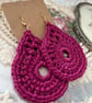 Crochet Teardrop Earrings 