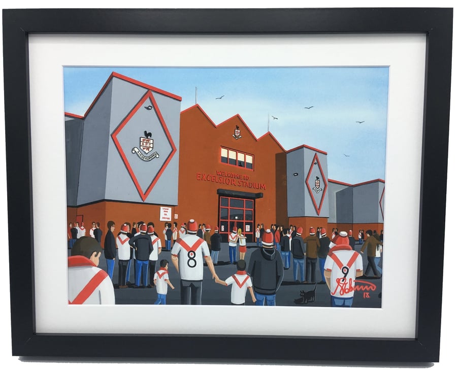 Image of Airdrieonians. Framed & Unframed Art Print. Football Club FC, Stadium Gift