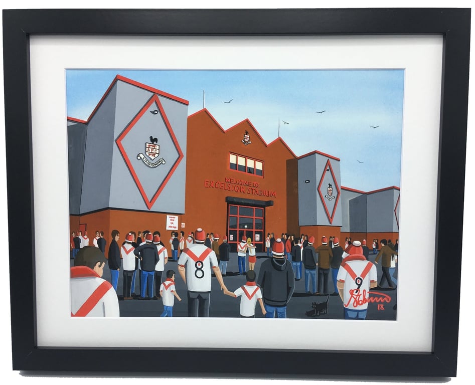 Airdrieonians. Framed & Unframed Art Print. Football Club FC, Stadium Gift