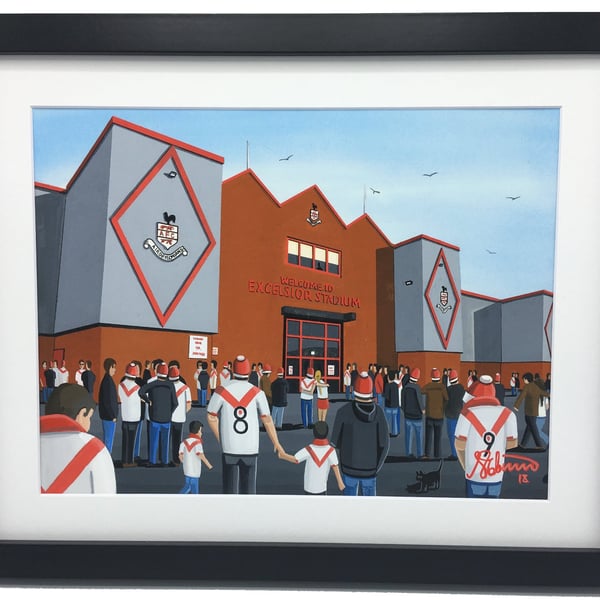 Airdrieonians. Framed & Unframed Art Print. Football Club FC, Stadium Gift