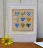 Miniature hand-stitched bright applique hearts - entitled 'Lots of Love' - Image 1