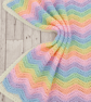 Rainbow Crochet Baby Blanket - Handmade - Pastel Nursery Decor - Baby Girl - Image 1