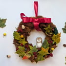 Wool indoor Autumn wreath