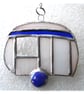 Caravan Suncatcher Stained Glass Mini Blue Camping  - Image 2