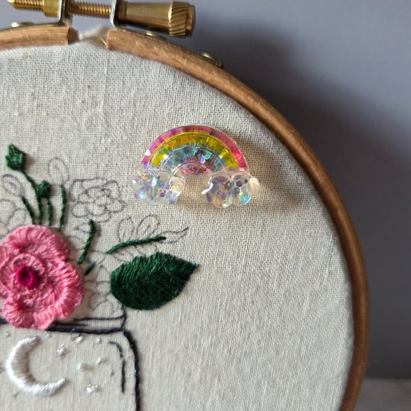 Glitter Rainbow Needle Minder