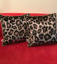 Cushion cover with Duck Feather Pad Luxury Leopard Truffle Crush Cushion. - Image 5