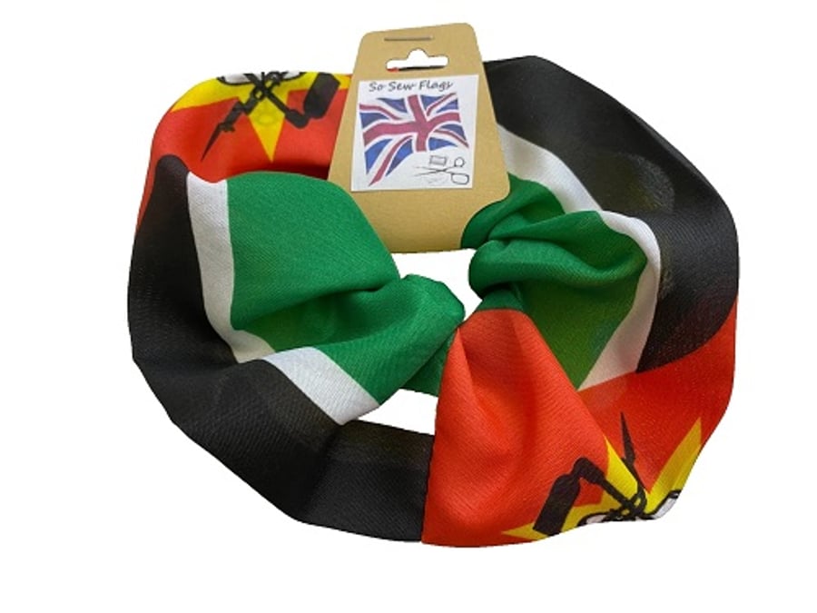 Mozambique Mozambican Flag Hair Scrunchie Scrunchies Accessory Band Elastic