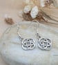 handmade silver plated earrings with beautiful silver celtic knot charms 