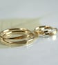 Gold Fill Hoop Earrings 18 mm - Simple overlap closure - 14k Gold Fill - Image 10