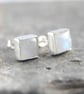rainbow moonstone stud earrings - Image 4