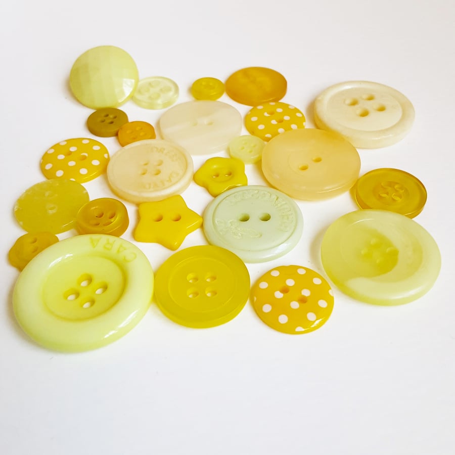 Mixed Yellow Buttons