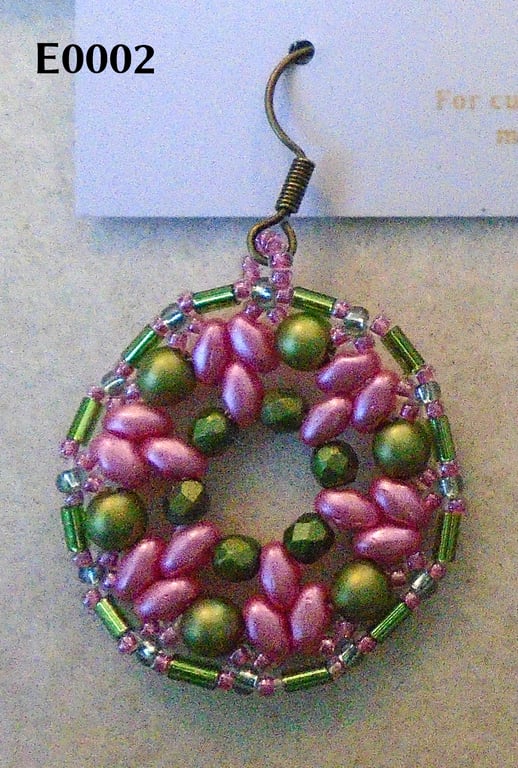 1920s-style bead earrings (customisable)