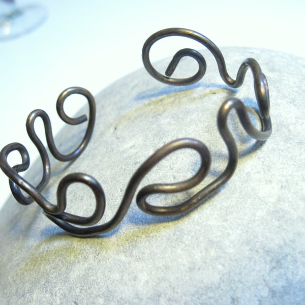Antiquated Copper Wire Bangle