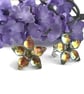 Golden Glows Flower Stud Earrings - Image 2
