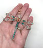 Turquoise Blue Dragonfly Hanging Decoration, Copper Wirework - Image 6
