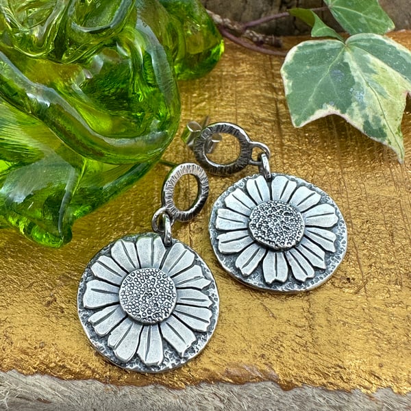 Feverfew Flower Earrings