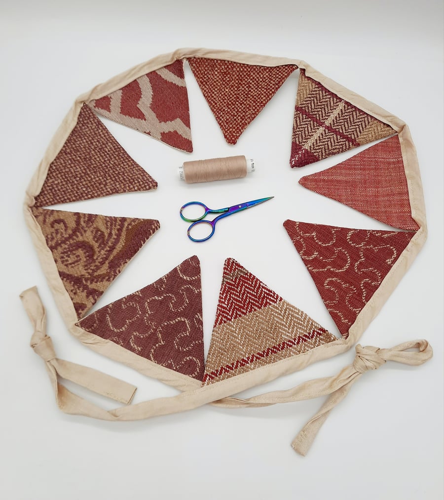 Red and gold traditional bunting.  