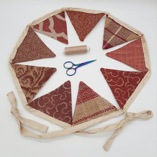 Red and gold traditional bunting.  