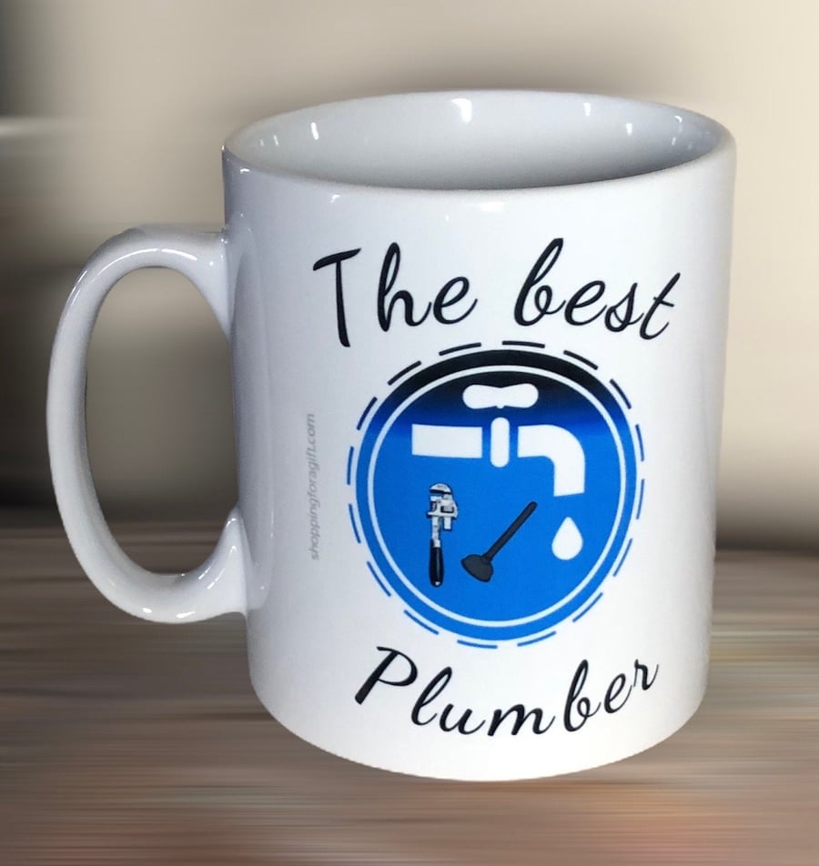 The Best Plumber Mug. Mugs for Plumbers for birthday, Christmas. 