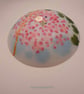Unique Handmade Fused Glass Bowl "Sugar Geraniums" with Kintsugi repair - Image 4